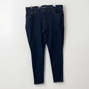 Old Navy Jeans Women's 14 Long (35x29) Super Skinny Mid-Rise Straight Dark Wash - Picture 1 of 10