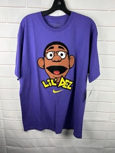 New Nike Kobe Lil Dez T-Shirt Cartoon Black Mamba Size L Basketball Purple - Picture 1 of 7