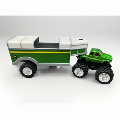 Rare John Deere Monster Treads Pickup Truck & Horse Trailer - Image 1 of 4