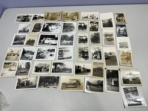 Lot 2 Of Cars Photos Vintage Black And White 1920-60s Women Kids Vehicles - Picture 1 of 22