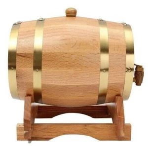Wooden 5L Wine Barrel Beer Whiskey Rum Wine Storage Bucket Brewing Port Kegs UK - Picture 1 of 6