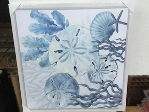 Hamptons Style Sea Star Starfish Canvas Print Wall Art Hand Painting 60x60cm new - Picture 1 of 1