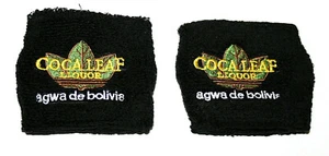 Retro AGWA De Bolivia Kokablatt Likör Tuch Schweiß Handgelenk Bänder Neu - Bild 1 von 1