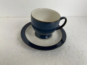 Denby Boston Blue Footed Coffee / Espresso Cup & Saucer (6 Available) - Picture 1 of 5