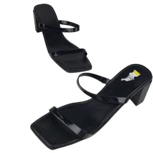 Jeffrey Campbell Jamm-3 Jelly Black Slides Womens Size 10 Dressy Baddie - Picture 1 of 5