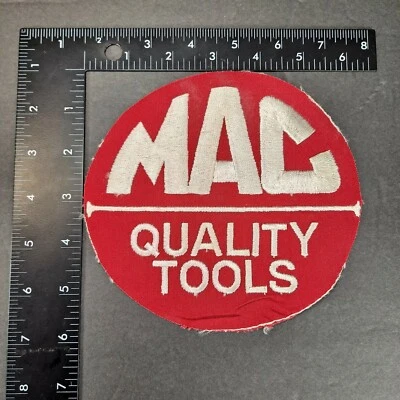 MAC QUALITY TOOLS Large Vintage Embroidered Iron On Patch Rare HTF - Image 1 of 4