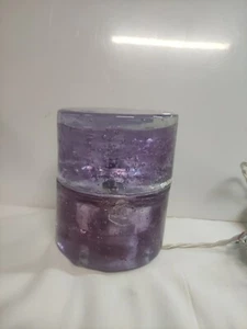 Lampada Di Vetro Anni 70 Modernariato Viola - Picture 1 of 17