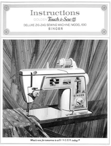 Singer Touch & Sew 630 Sewing Machine Instructions Manual PDF Copy 4G USB Stick - Bild 1 von 2