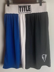 Title Boxing Trunks Shorts Mens Large Gym Training Kickboxing MMA Fight Sports - Picture 1 of 7
