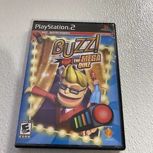 Buzz The Mega Quiz SONY PLAYSTATION 2 PS2 GAME COMPLETE CIB - Picture 1 of 6