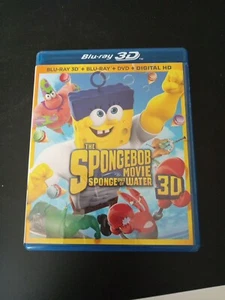 NEW The SpongeBob Movie Sponge Out Of Water Blu-Ray 3D/Blu-Ray/DVD ~ Shelf138 - Picture 1 of 2