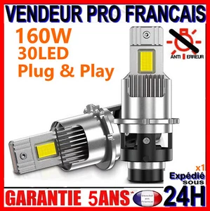 LAMPE LED D2S D2R VENTILE BLANCHE XENON 6000K POUR FEU VOITURE ANTI ERREUR 160W - Foto 1 di 12