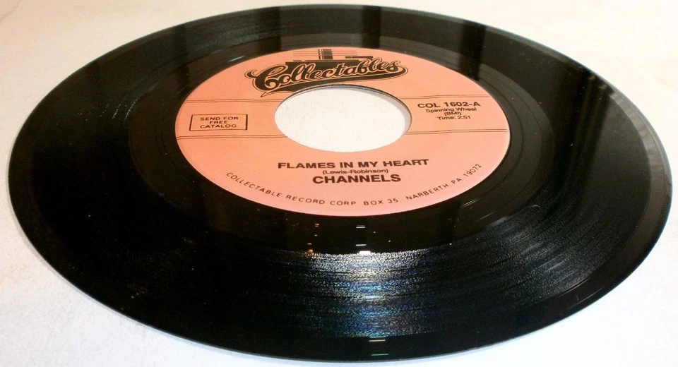 The Channels Flames In My Heart 1957 R&B Black Vinyl 45rpm Reissue Unplayed NM - Image 1 of 1