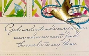 4 Stampin Up! Hummingbird Gold Foil “Can’t find words God understands” CARD KIT - Picture 1 of 3