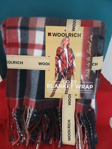 Coperta accogliente nuova con etichette Woolrich avvolgente taglia unica Natale a quadretti morbida viaggio leggera - Foto 1 di 7