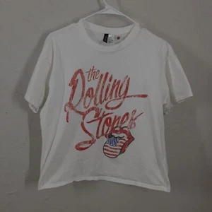 Rolling Stones Adult Small White T Shirt Band Tee - Picture 1 of 7