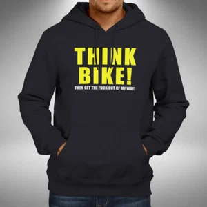 Think Bike Adult Hoodie Superbike Motorbike Bikes Road Bike Biker Race - Picture 1 of 4