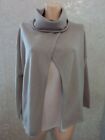Ladies Fabiana Filipi  Cardigans Sweater Merinos Silk Size 12 It-44 Beige Italy