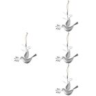  4 Count Metal Crafts Iron Dove Xmas Tree Decor Sculpture Pendant