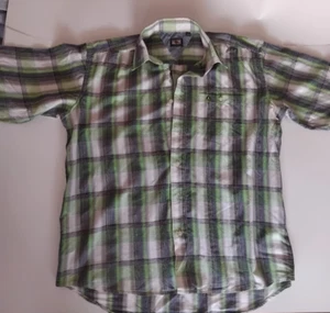 Camicia uomo a maniche corte NAVIGARE verde e grigia taglia 41 - Foto 1 di 3
