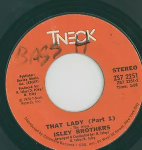 " THAT LADY. part 1. " the isley brothers. T NECK 7in 1973. - Picture 1 of 2