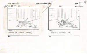 Lady and the TRAMP 2 Disney Production SB Drawing Animators Estate 2001 ws56 - Bild 1 von 1