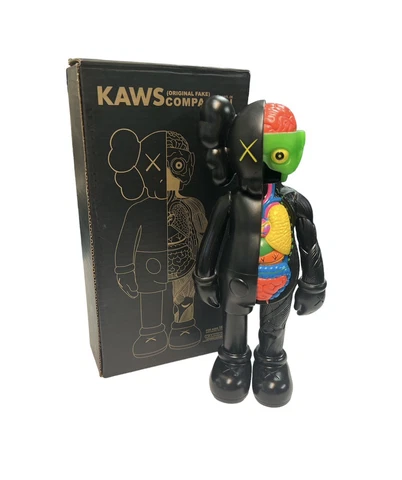 KAWS Companion Open 16 Edition Black Flayed Dissected Medicom Vinyl Figure Cover