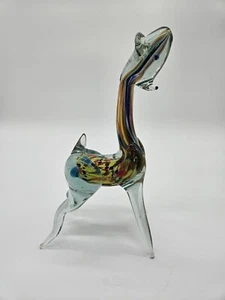 Vintage Italian Millefiore Hand Crafted Art Glass Fawn Reindeer Deer 9" Tall - Picture 1 of 6