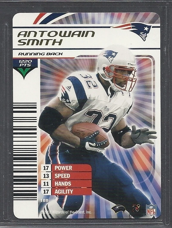2003 NFL Showdown Football - Gold - #188 - Antowain Smith - New England Patriots - Image 1 of 1