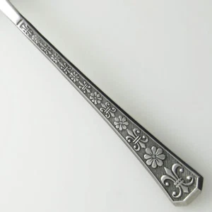 Interpur FLORENZ Stainless 8 Petal Black Textured Silverware - YOUR CHOICE - Picture 1 of 9