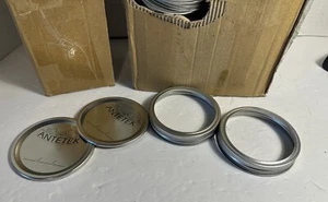 Tarro de conservas 4” tapas bucales (29) y anillos (65) frascos de albañil nuevos - Imagen 1 de 5