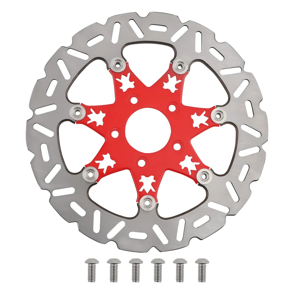 11.8"Front Brake Rotor Disc for Harley Davidson Touring Softail Dyna 2008-24 Red Foto 1 de 4