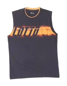 LOTTO Mens Life's Graphic Vest Top Large Navy Blue Colourblock Cotton BQ09 - Picture 1 of 3