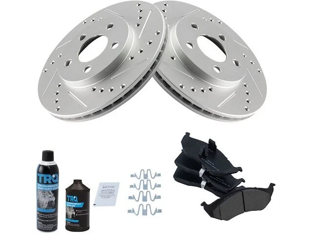 Kit de pastilha de freio dianteiro e rotor TRQ 81GX68K compatível com 2000-2001 Plymouth Neon - Imagem 1 de 1