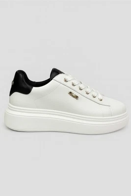 4US Sneakers Donna Con Lacci By Cesare Paciotti - BIA/NER (Bianco/Nero) - Immagine 1 di 4