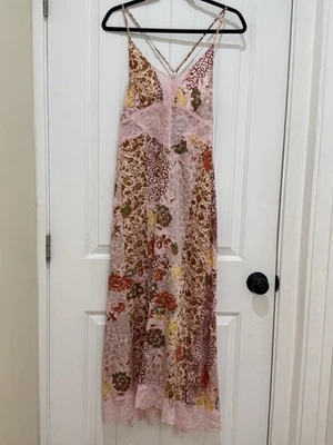 Vestido sin Mangas Free People Nuevo con Etiquetas Talla M Encaje Íntimamente Floral Midi Nuevo c Foto 1 de 4