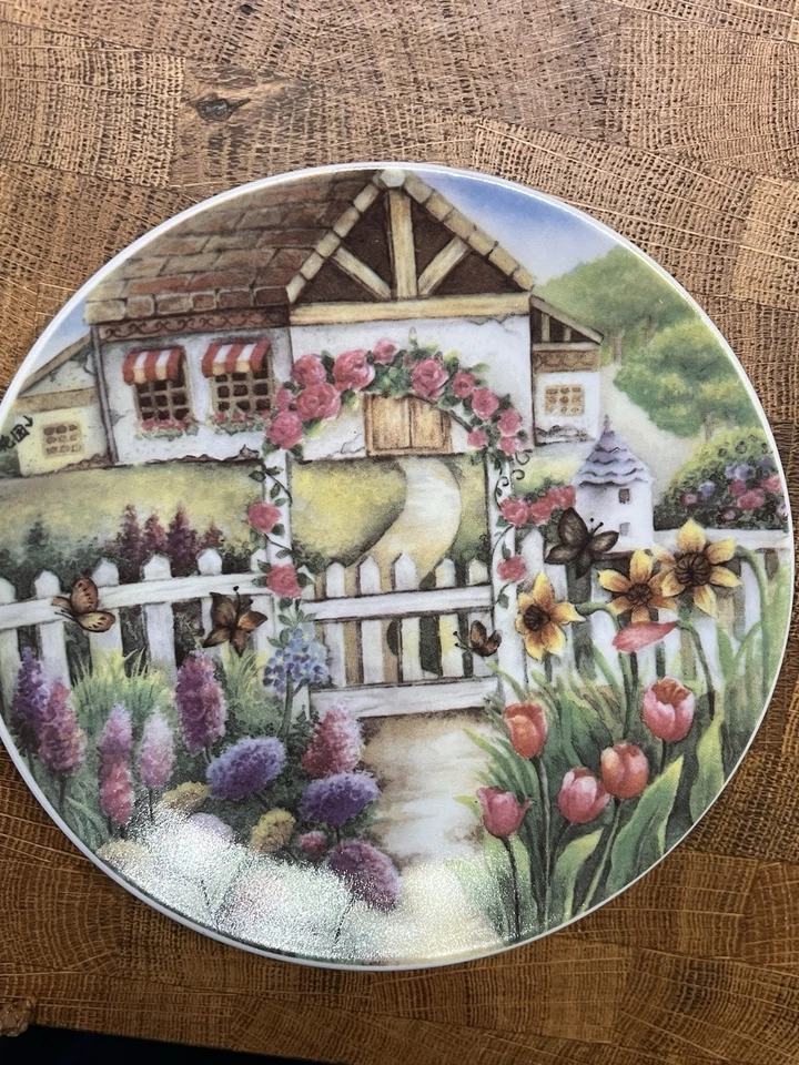 Lote de 3 Platos Decorativos 6" Arte Popular Campo Cocina Pared Colgante Set Decoración Foto 1 de 4