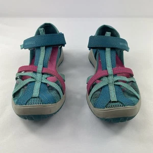 MERRELL Sandals Girls Size 2 Blue Pink Water Hiking Select Grip - Picture 1 of 13