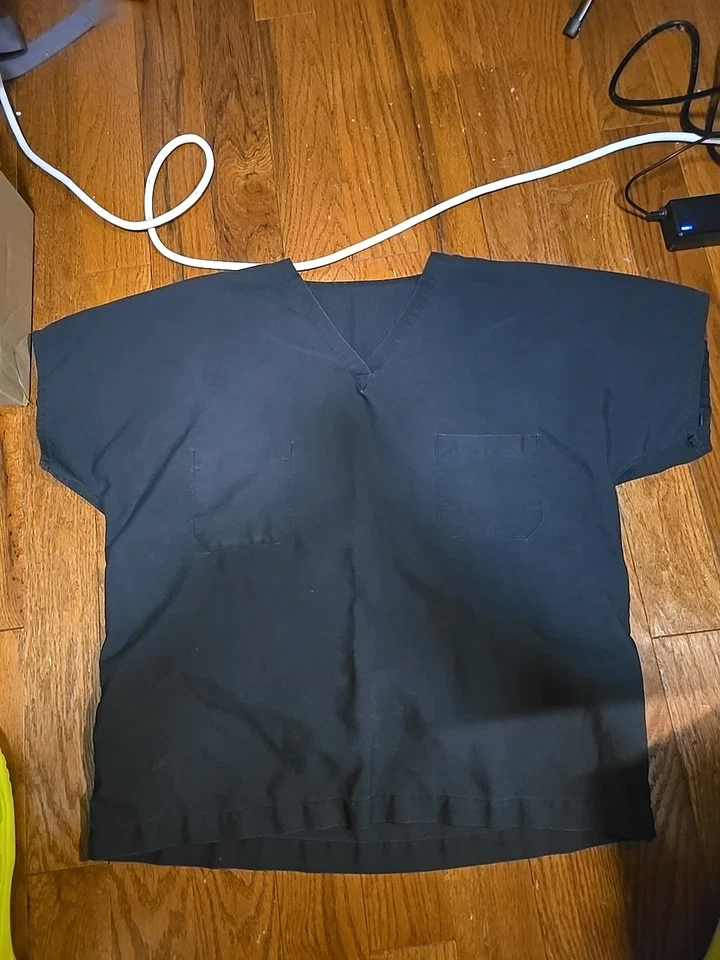 Blusa Médica Negra Talla Extra Grande Foto 1 de 2