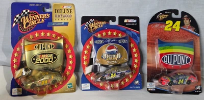 Lot of 3 Jeff Gordon #24 Winner's Circle 1:64 NASCAR Car & Hood 2000, 03' & 04' - Image 1 of 4