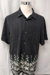 Tommy Bahama Men's Black S/S Hawaiian Camp Shirt Size Large - Picture 1 of 4