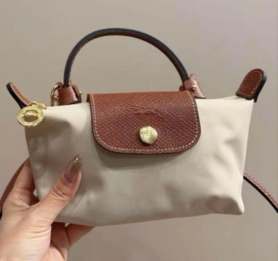 Longchamp Le Pliage XS Mini Bolso de Hombro Blanco Bolso de Mano Outlet Nuevo FS JP Foto 1 de 4