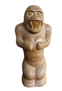 Antike Kanalfliese King Kong Volkskunst Vintage 50er-60er Ohio Monster Keramik - Bild 1 von 23