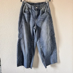Barrel Jeans Fits Women’s Sz 30 Medium Wash Boho Hippie Casual Relaxed Baggy - Picture 1 of 6
