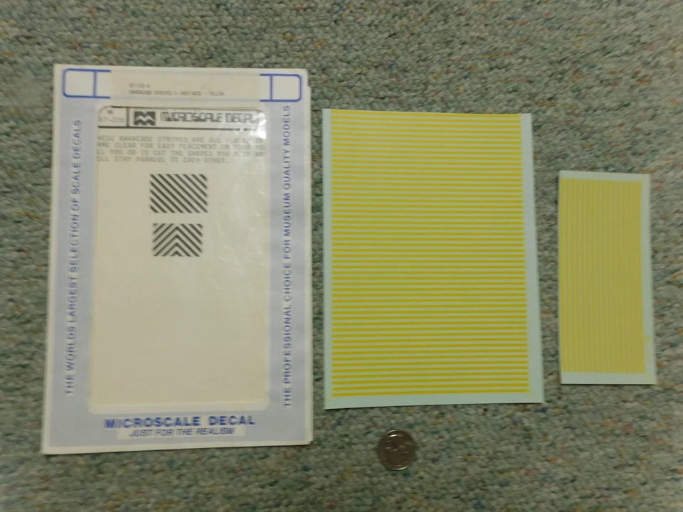 Microscale decals HO 87-226-6 BARRACADE STRIPES 6 INCHES WIDE YELLOW  E45 - Image 1 of 1
