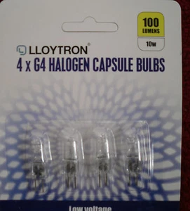 12 x g4 halogen capsul bulbs low volt 10 watt clear kitchen cabinet 2000 hours - Picture 1 of 1