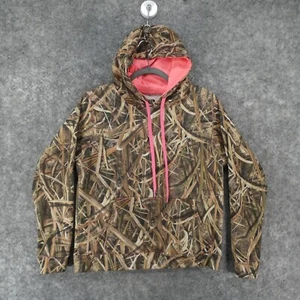 Mossy Oak Sweatshirt Womens Small Hoodie Camouflage Pink w Spell Out Logo - Picture 1 of 12