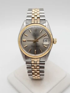 Estate $14,000 31mm ROLEX MIDSIZE DATEJUST 18k Yellow Gold SS Watch SERVICED - Picture 1 of 7
