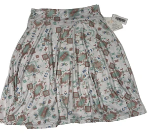 NWT LuLaRoe Girls Kids Azure Tribal Skirt Aztec Print Size 14 Made in USA - Picture 1 of 7