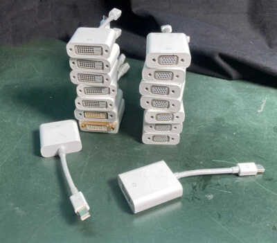 Apple ThunderboltMini Display Port to DVI or VGA Monitor Cable Adapters - Image 1 of 2